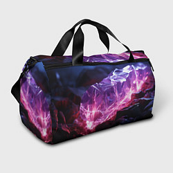 Спортивная сумка Стеклянный камень с фиолетовой подсветкой