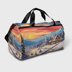 Сумки спортивные Северное сияние веселья, цвет: 3D-принт