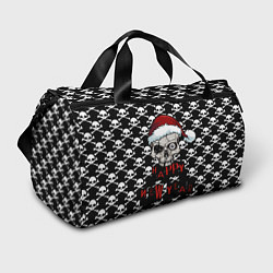 Сумки спортивные Happy New Year новогодний череп, цвет: 3D-принт