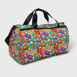 Сумки спортивные Bang Boom Ouch pop art pattern, цвет: 3D-принт