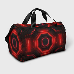 Спортивная сумка Nvidia style black and red neon