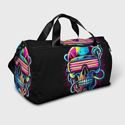 Спортивная сумка Cyber skull - ai art neon