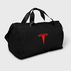 Сумки спортивные Tesla red logo, цвет: 3D-принт