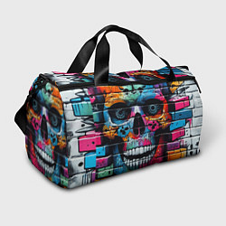 Спортивная сумка Crazy color skull - graffiti
