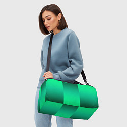 Сумки спортивные Яркий зеленый градиентный комбинированный фон, цвет: 3D-принт — фото 2