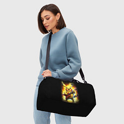 Сумки спортивные Пикачу рок звезда с электрогитарой, цвет: 3D-принт — фото 2