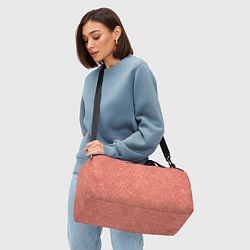 Сумки спортивные Тёмный персиковый однотонный текстурированный, цвет: 3D-принт — фото 2