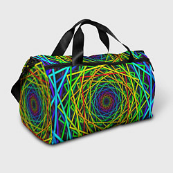 Сумки спортивные Неоновые лучи психоделика, цвет: 3D-принт