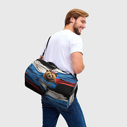 Сумки спортивные Русский медведь с гербом России на груди на фоне ф, цвет: 3D-принт — фото 2