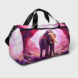 Сумки спортивные Слон в розовом свете, цвет: 3D-принт
