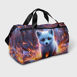 Сумки спортивные Песец в искрах, цвет: 3D-принт