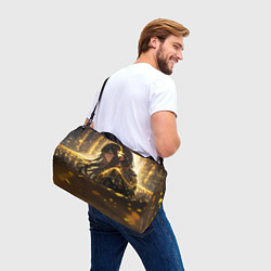 Сумки спортивные Грустная девушка воин, цвет: 3D-принт — фото 2