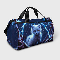 Сумки спортивные Песец в разрядах молний, цвет: 3D-принт