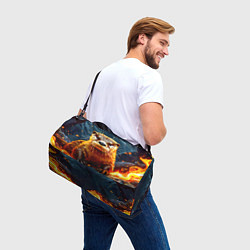 Сумки спортивные Выдра в огне, цвет: 3D-принт — фото 2