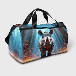 Сумки спортивные Носорог в лучах, цвет: 3D-принт