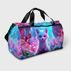 Сумки спортивные Песец в неоновом свете, цвет: 3D-принт