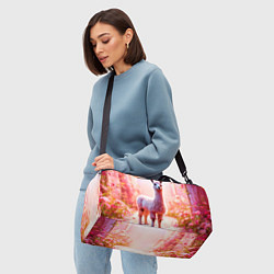 Сумки спортивные Альпака в розовом, цвет: 3D-принт — фото 2