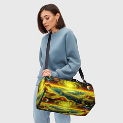 Сумки спортивные Neon galaxy - ai art fantasy, цвет: 3D-принт — фото 2