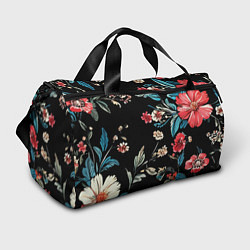 Сумки спортивные Цветы старинный узор, цвет: 3D-принт