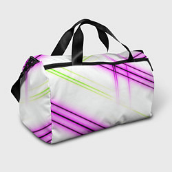 Сумки спортивные Green white pink line, цвет: 3D-принт