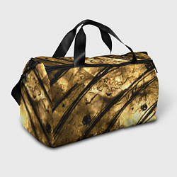 Сумки спортивные Золото с черной текстурой, цвет: 3D-принт