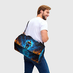 Сумки спортивные Кикбоксер в огне, цвет: 3D-принт — фото 2