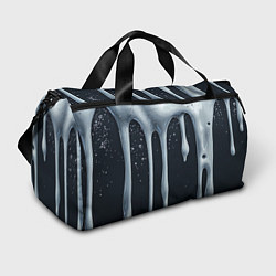 Сумки спортивные Белая объемная слизь текстура, цвет: 3D-принт