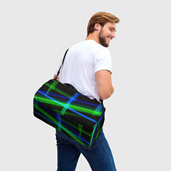 Сумки спортивные Color blue black green, цвет: 3D-принт — фото 2