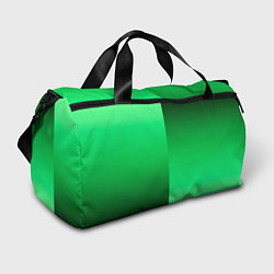 Сумки спортивные Чёрно-зелёный градиент пополам, цвет: 3D-принт
