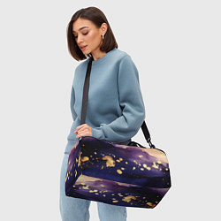 Сумки спортивные Золотая краска на текстуре, цвет: 3D-принт — фото 2