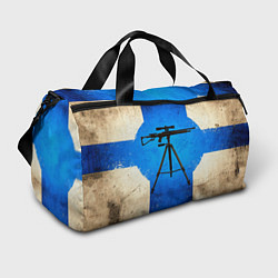 Сумки спортивные Стендовая спортивная стрельба на синем, цвет: 3D-принт