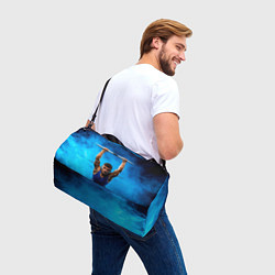 Сумки спортивные Турникмен синий дым, цвет: 3D-принт — фото 2