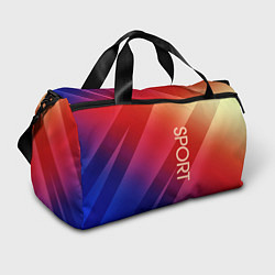 Сумки спортивные Sport красно-синий градиент, цвет: 3D-принт