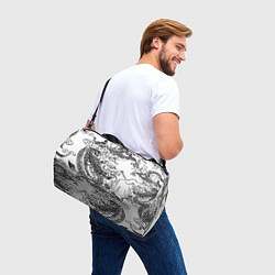 Сумки спортивные Татуировка дракона на белом, цвет: 3D-принт — фото 2