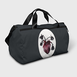 Сумки спортивные Цветы любви: увядшее сердце, цвет: 3D-принт