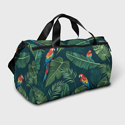 Сумки спортивные Тропики и попугаи, цвет: 3D-принт