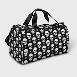 Сумки спортивные Черепной фон, цвет: 3D-принт