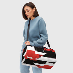 Сумки спортивные Митсубиси логотип, цвет: 3D-принт — фото 2