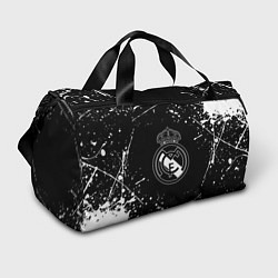 Сумки спортивные Real Madrid белые краски, цвет: 3D-принт