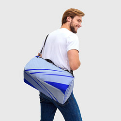 Сумки спортивные Светло-синий текстура с полосой, цвет: 3D-принт — фото 2