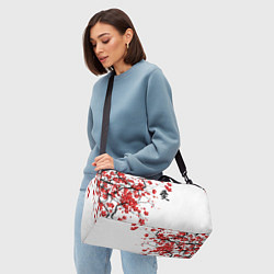 Сумки спортивные Сакура с иероглифом Любовь, цвет: 3D-принт — фото 2