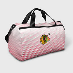 Сумки спортивные Чикаго Блэкхокс - красные треугольники с градиенто, цвет: 3D-принт