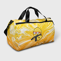 Сумки спортивные Курица и автомат, цвет: 3D-принт