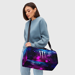 Сумки спортивные Monster energy neon space, цвет: 3D-принт — фото 2