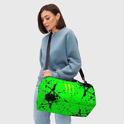 Сумки спортивные Monster energy кислотные брызги, цвет: 3D-принт — фото 2