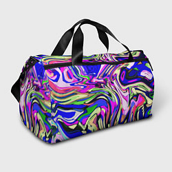 Сумки спортивные Абстракция пластика синий, цвет: 3D-принт