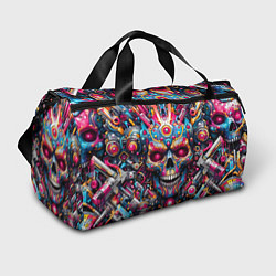 Сумки спортивные Art cyber skull - ai art fantasy, цвет: 3D-принт