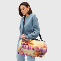 Сумки спортивные Поле цветочное, цвет: 3D-принт — фото 2