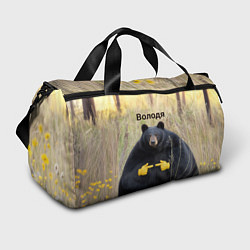 Сумки спортивные Володя - мишка, цвет: 3D-принт