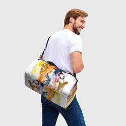 Сумки спортивные Разноцветные мазки кисти на палитре художника, цвет: 3D-принт — фото 2